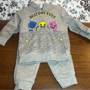 Baby Shark Grey Sweatsuit. New